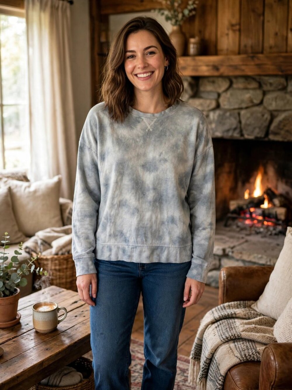 Wonderly gray tie dye sweatshirt XXL